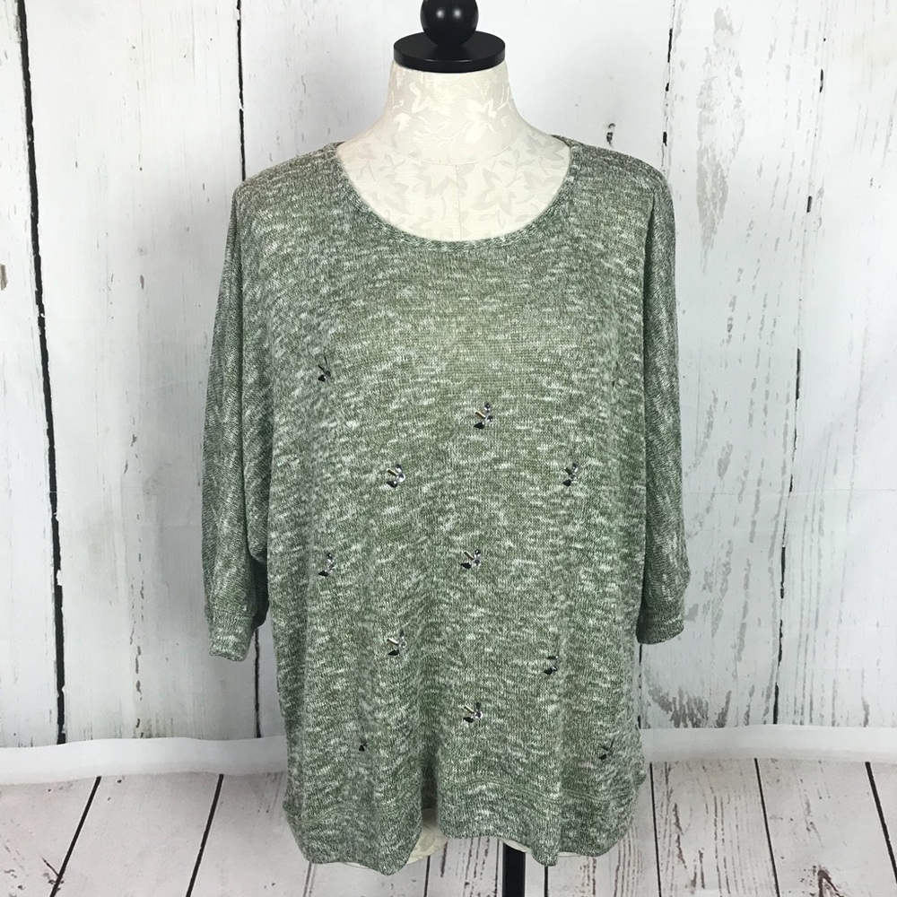 American Rag Cie Embellished Sweater Plus Sz 1X
